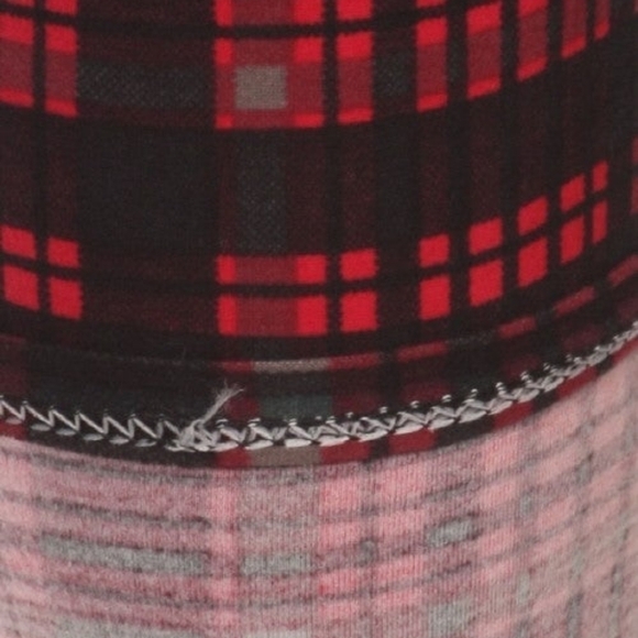 LEGGINGS DEPOT Red & Green Check Plaid Christmas Plus Size 12 NWT - Picture 5 of 5